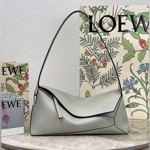 Loewe Puzzle Leather Hobo Bag in Grey